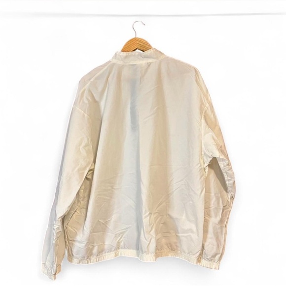 Vintage Surf Style Pullover Windbreaker Jacket OS XXL White FLAW - Picture 2 of 7
